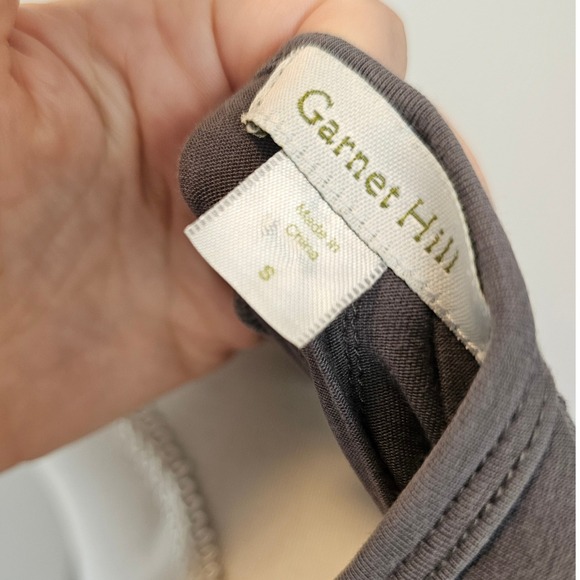 Garnet Hill Sleeveless Dress Gray‎ Midi Size Small Comfy Chic Capsule Wardrobe - Picture 7 of 9